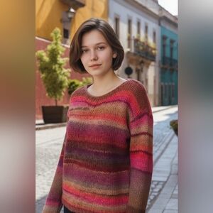 Multicolor Striped Women's Sweater